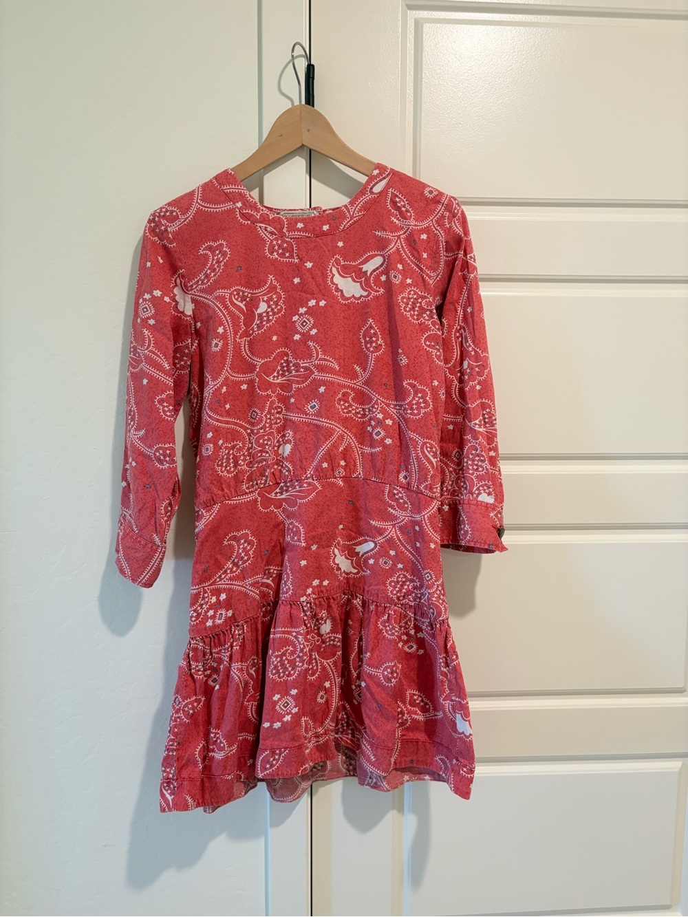 Current/Elliott Tennant Red White Paisley Dress Coastal Cowgirl